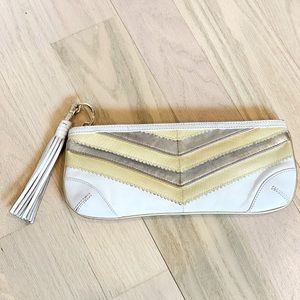 Summer must have genuine leather DONNA KARAN Clutch